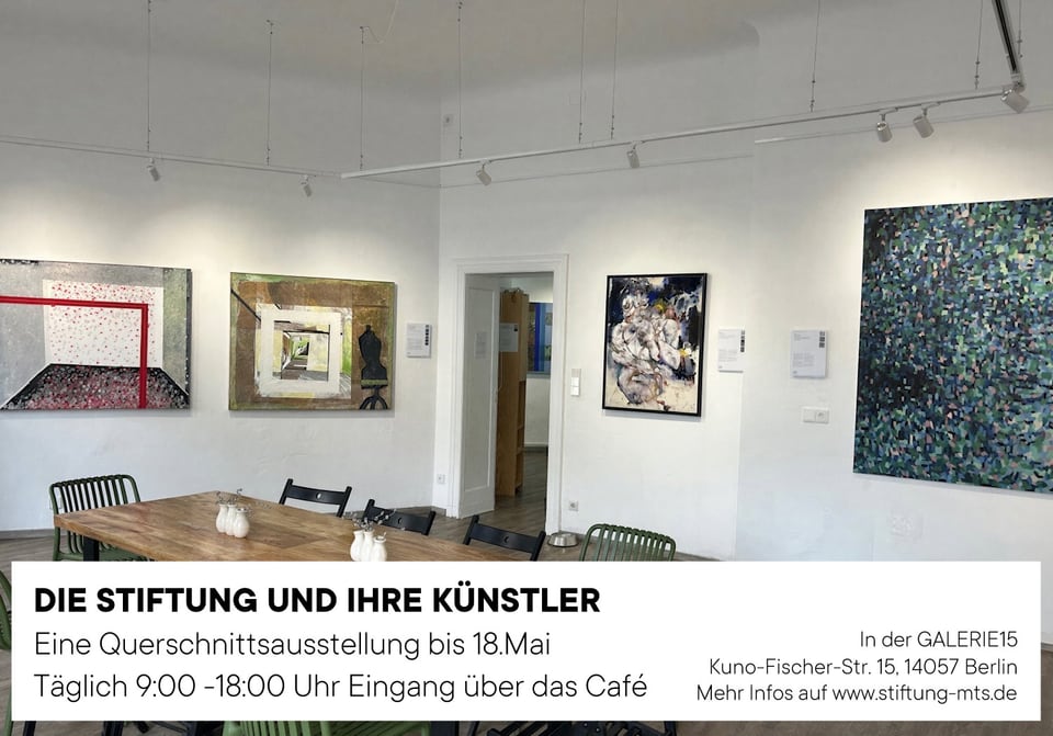 Exhibition flyer: Die Stiftung – 9 Künstler