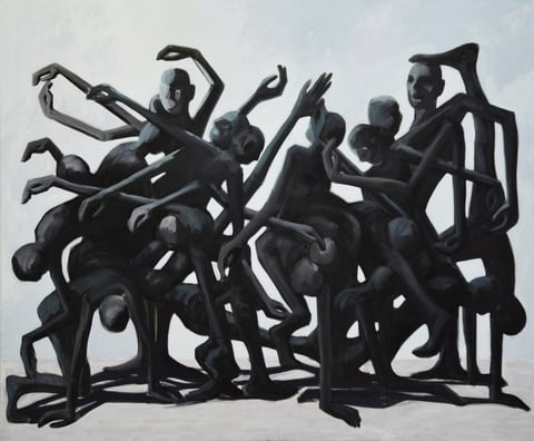 Ilona Ottenbreit, Livepainting „Tanz mit Abel“, 2022