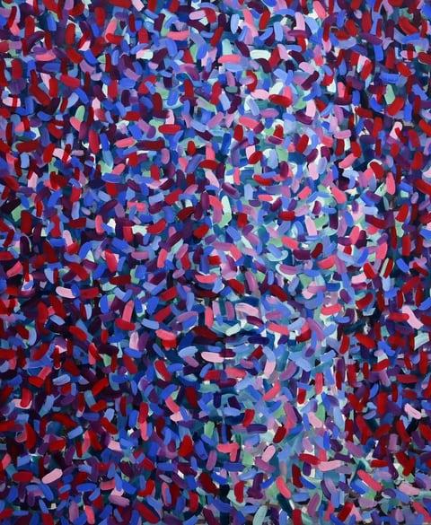 Ilona Ottenbreit, Who am I — head blue-red, 2026