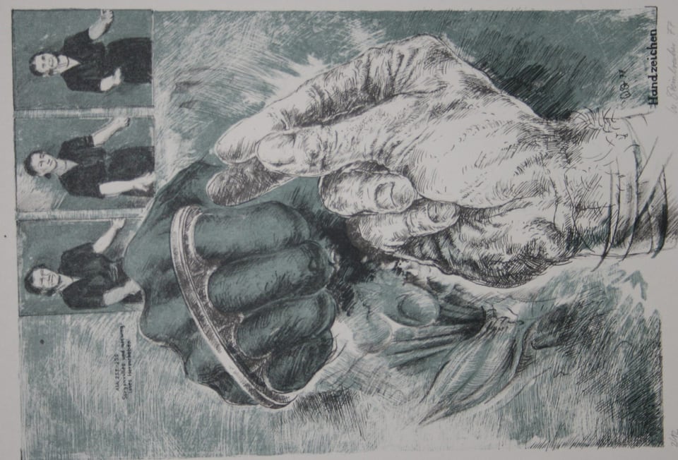 Werner Steinbrecher, Handzeichen, 1977